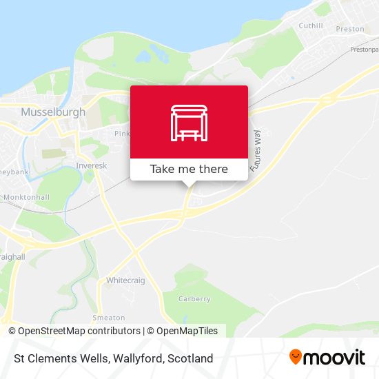 St Clements Wells, Wallyford map