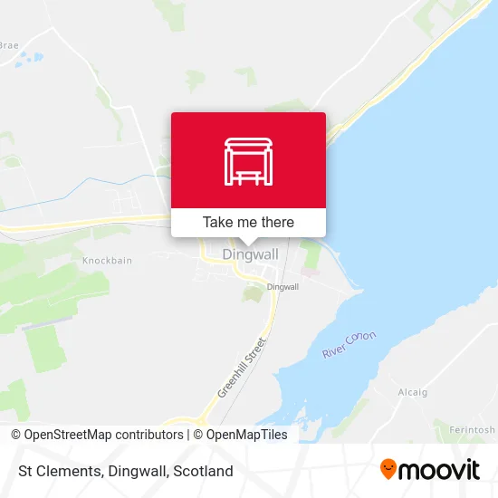 St Clements, Dingwall map