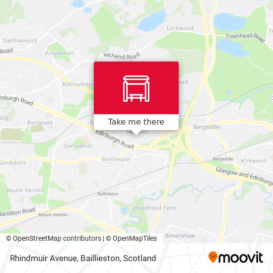 Rhindmuir Avenue, Baillieston map