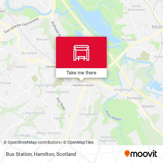 Bus Station, Hamilton map