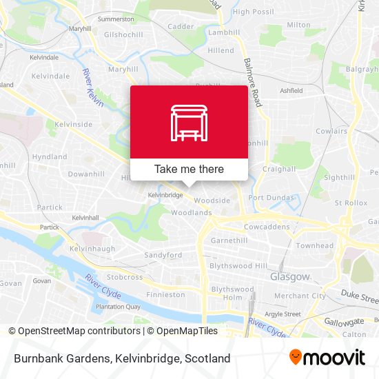 Burnbank Gardens, Kelvinbridge map
