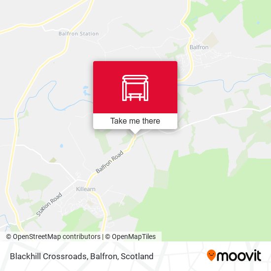 Blackhill Crossroads, Balfron map