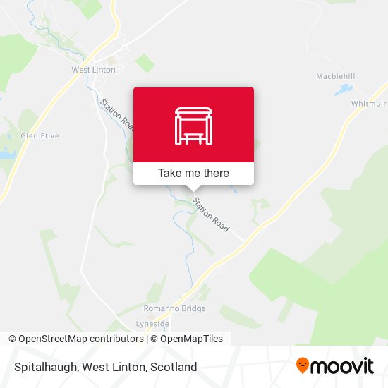 Spitalhaugh, West Linton map