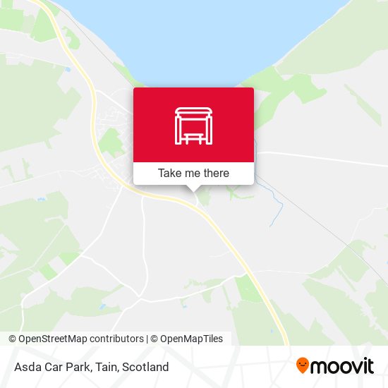 Asda Car Park, Tain map