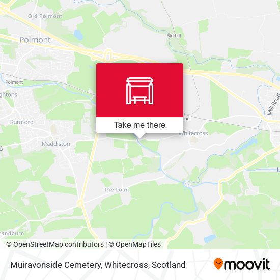 Muiravonside Cemetery, Whitecross map
