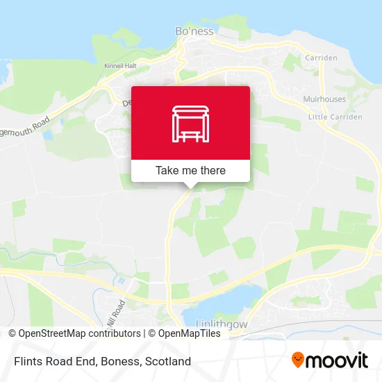 Flints Road End, Boness map