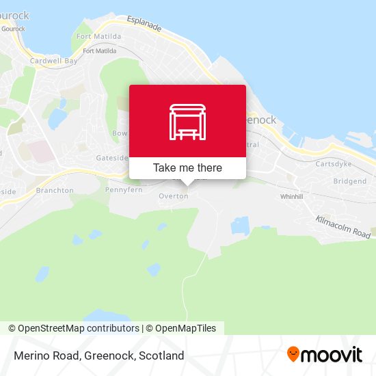 Merino  Road, Greenock map