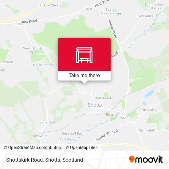 Shottskirk Road, Shotts map