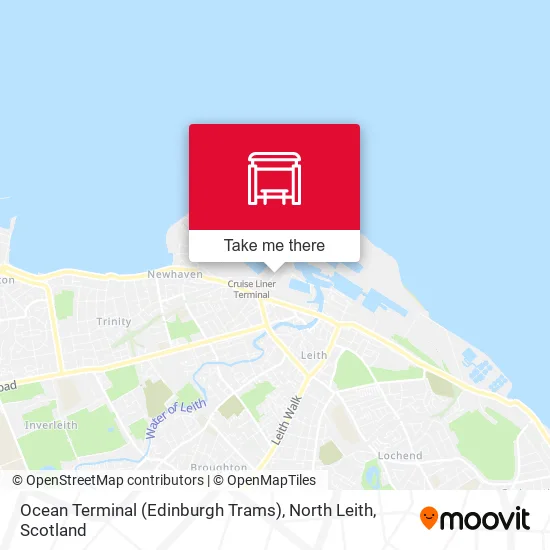 Ocean Terminal (Edinburgh Trams), North Leith map