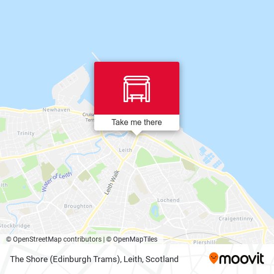 The Shore (Edinburgh Trams), Leith map