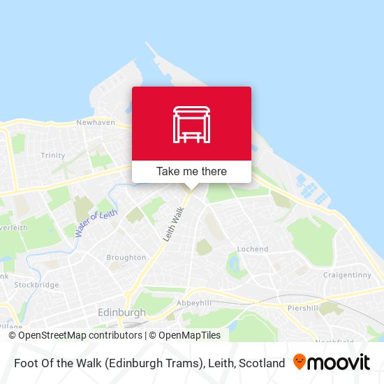 Foot Of the Walk (Edinburgh Trams), Leith map