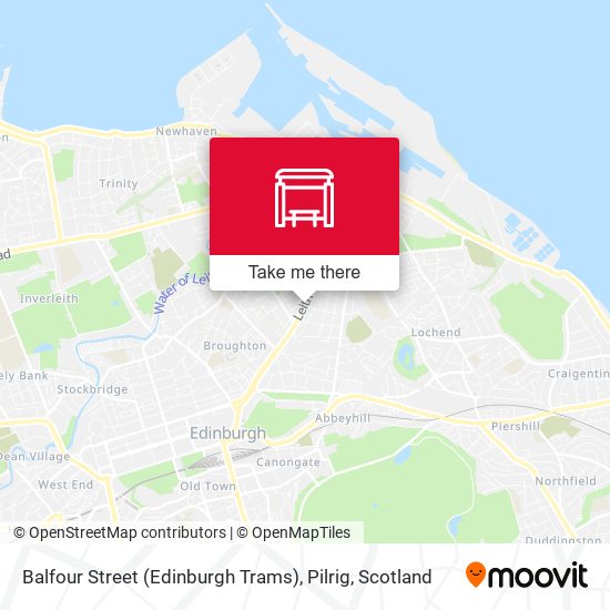 Balfour Street (Edinburgh Trams), Pilrig map