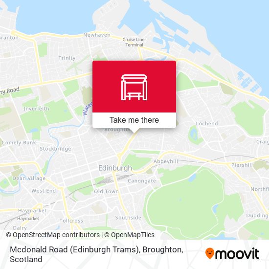 Mcdonald Road (Edinburgh Trams), Broughton map