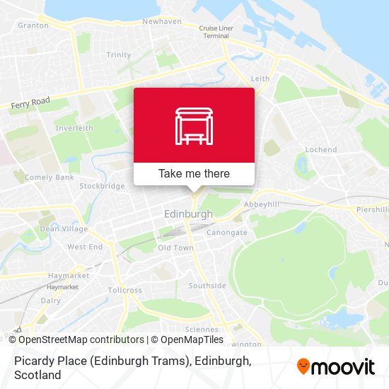 Picardy Place (Edinburgh Trams), Edinburgh map
