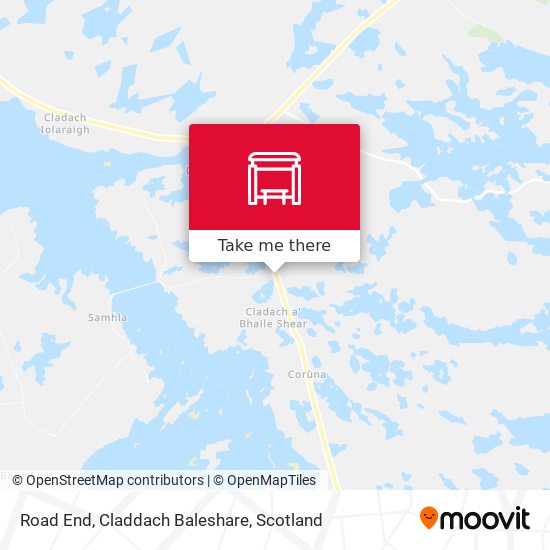 Road End, Claddach Baleshare map