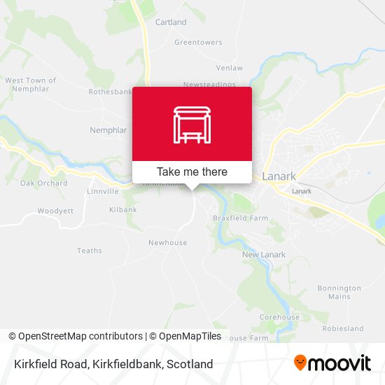 Kirkfield Road, Kirkfieldbank map