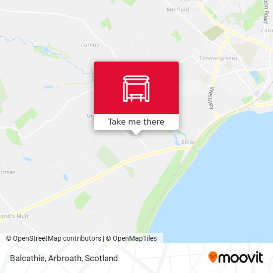 Balcathie, Arbroath map