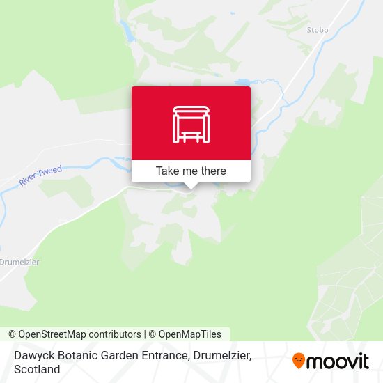 Dawyck Botanic Garden Entrance, Drumelzier map