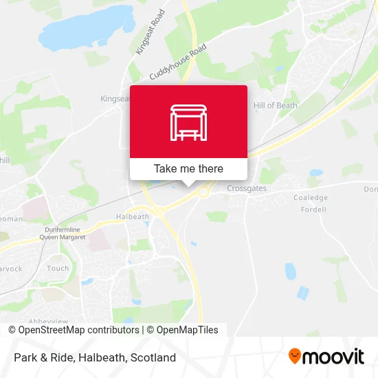 Park & Ride, Halbeath map