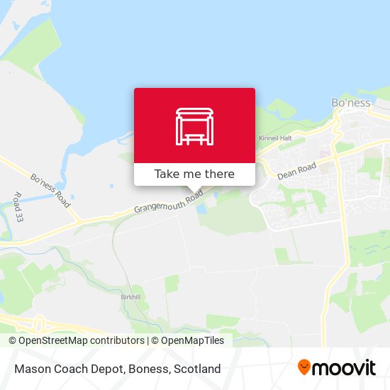 Mason Coach Depot, Boness map