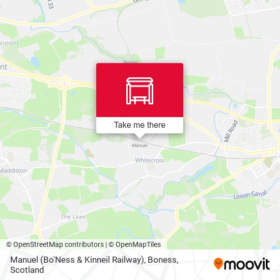 Manuel (Bo'Ness & Kinneil Railway), Boness map