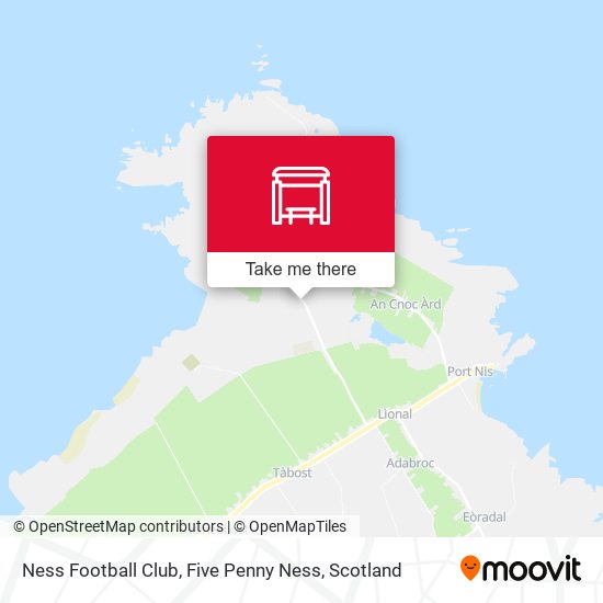 Ness Football Club, Five Penny Ness map