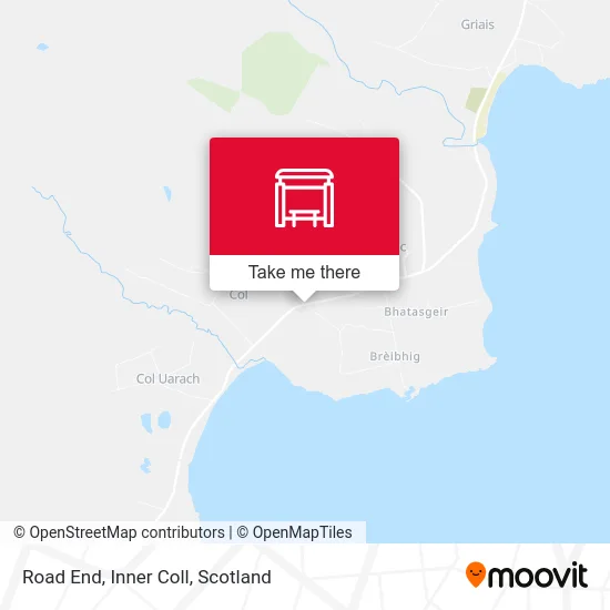 Road End, Inner Coll map