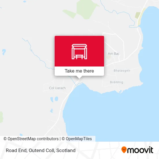 Road End, Outend Coll map