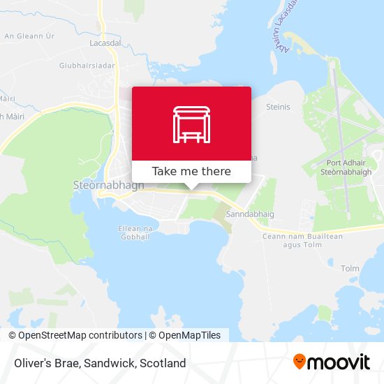 Oliver's Brae, Sandwick map