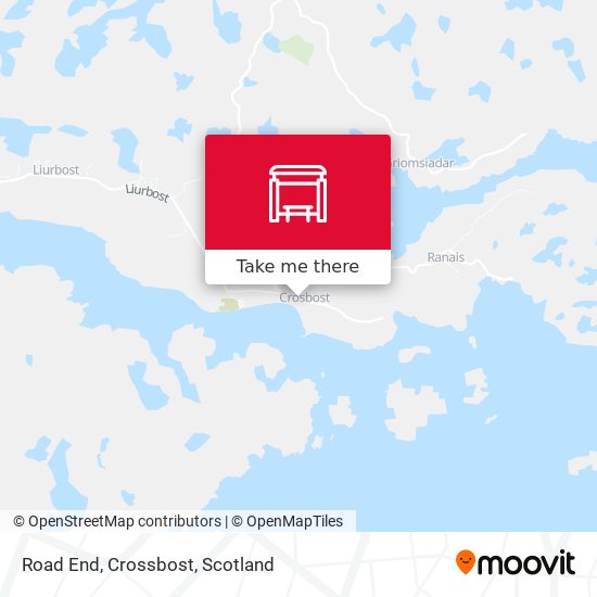 Road End, Crossbost map