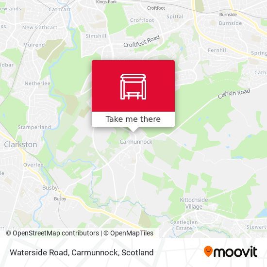 Waterside Road, Carmunnock map