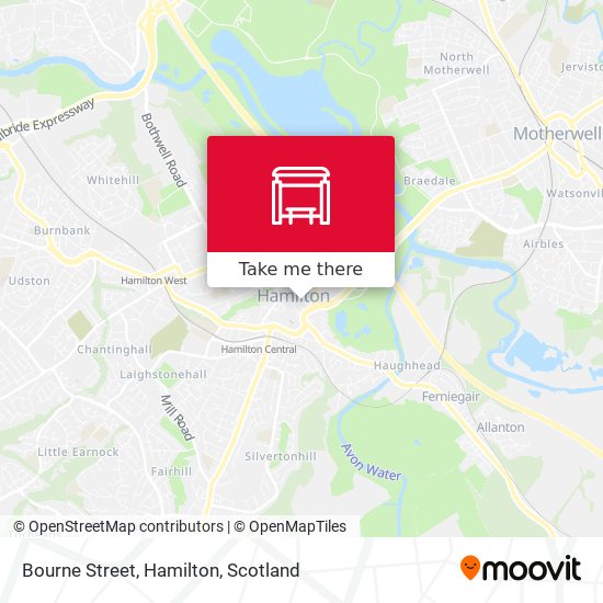 Bourne Street, Hamilton map