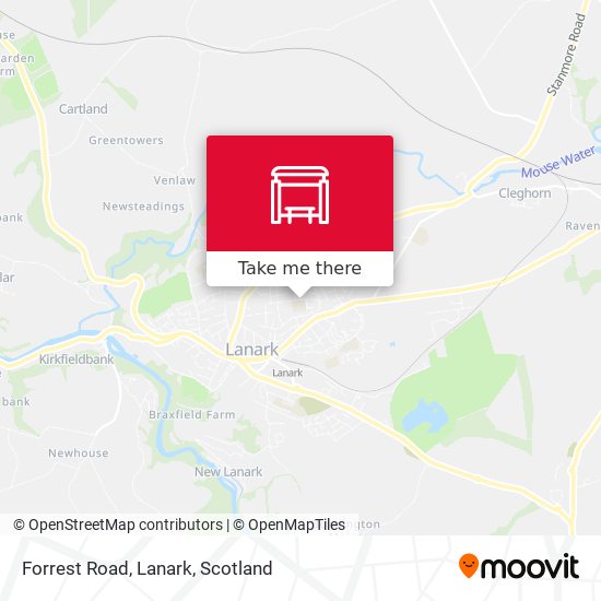 Forrest Road, Lanark map