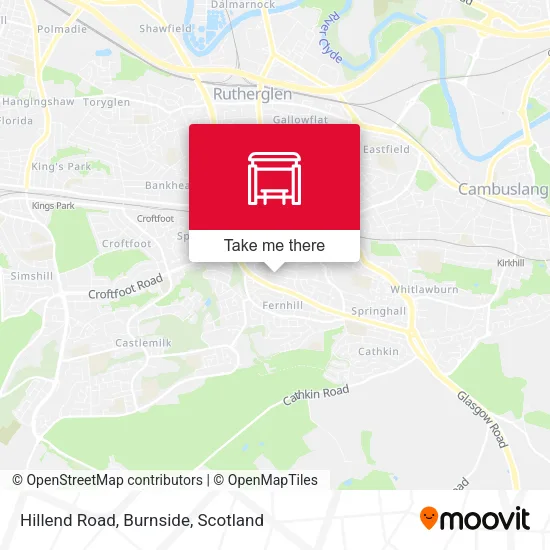 Hillend Road, Burnside map