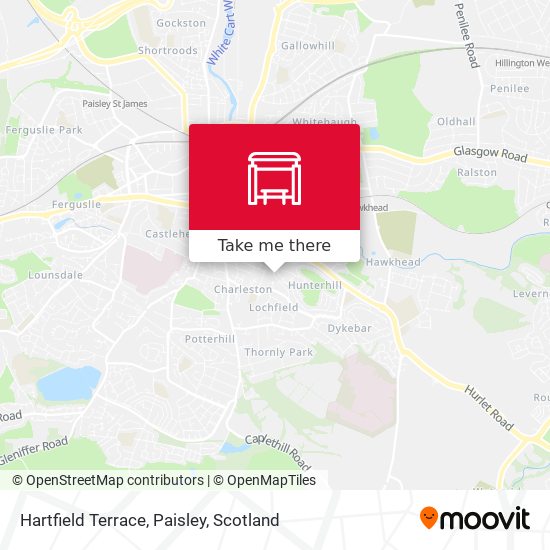 Hartfield Terrace, Paisley map