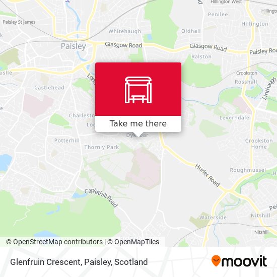 Glenfruin Crescent, Paisley map