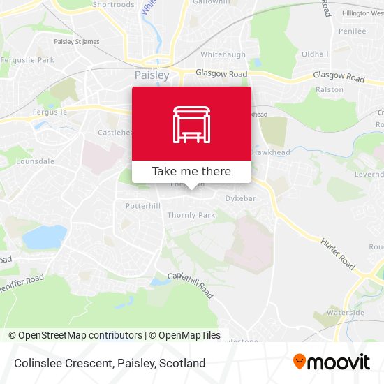 Colinslee Crescent, Paisley map