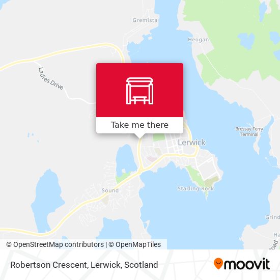 Robertson Crescent, Lerwick map