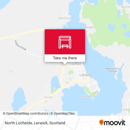 North Lochside, Lerwick map