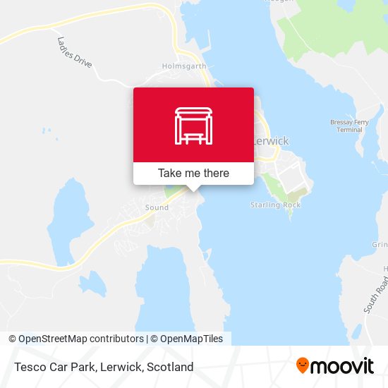 Tesco Car Park, Lerwick map