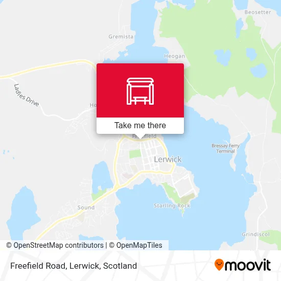 Freefield Road, Lerwick map