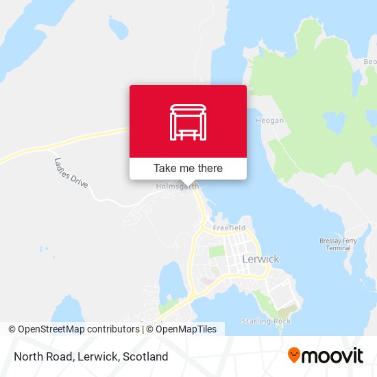 North Road, Lerwick map