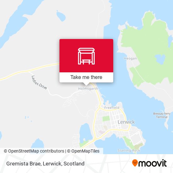 Gremista Brae, Lerwick map
