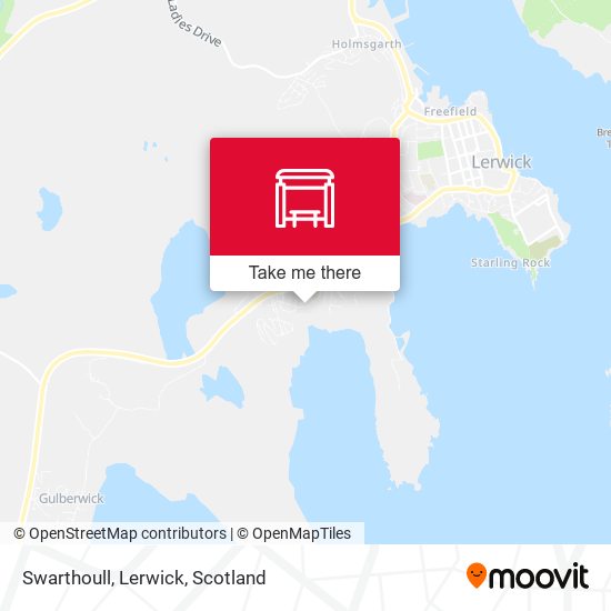 Swarthoull, Lerwick map
