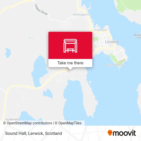 Sound Hall, Lerwick map