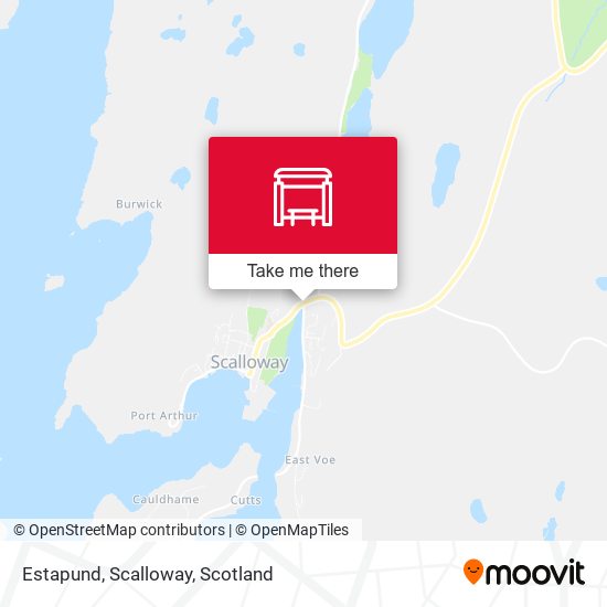 Estapund, Scalloway map