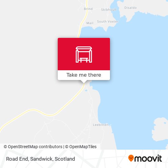 Road End, Sandwick map