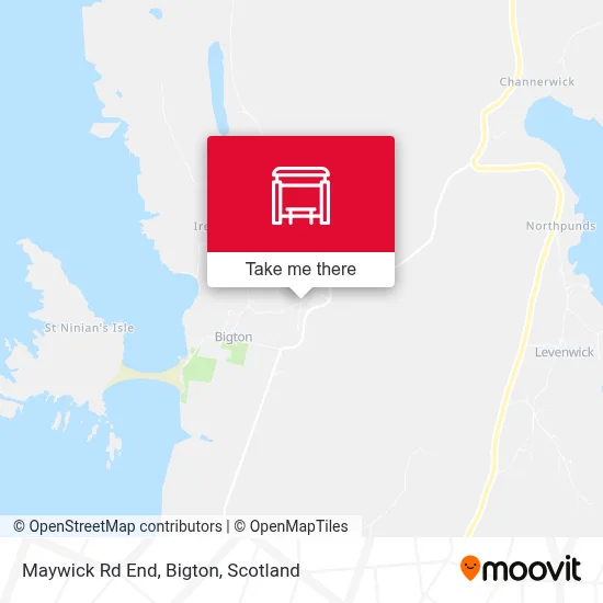 Maywick Rd End, Bigton map