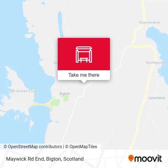 Maywick Rd End, Bigton map