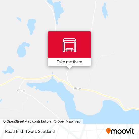 Road End, Twatt map